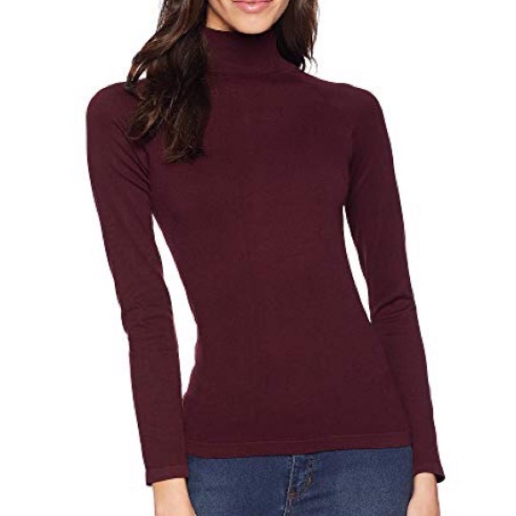 Free People Tops - NWT Free People Wine Mock Neck Top